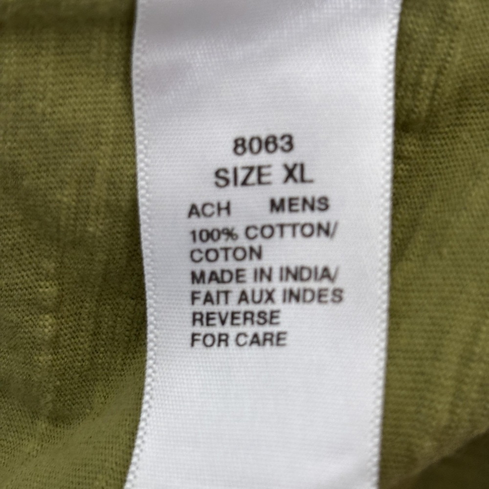 Woolrich Shirt Mens XL Olive Green Short Sleeve Button Front Cotton Pockets - Picture 5 of 15